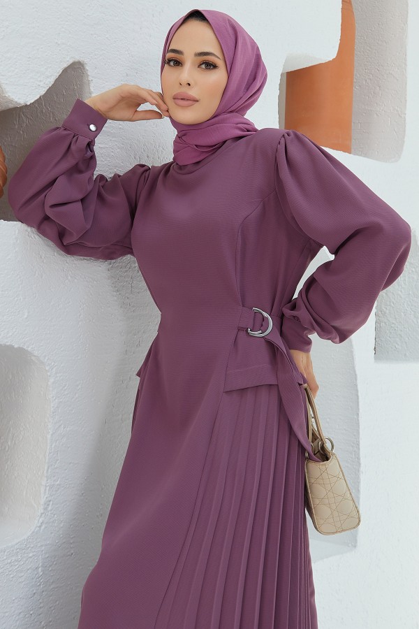 Pleated Dress - Lilac Pleated Dress - Lilac