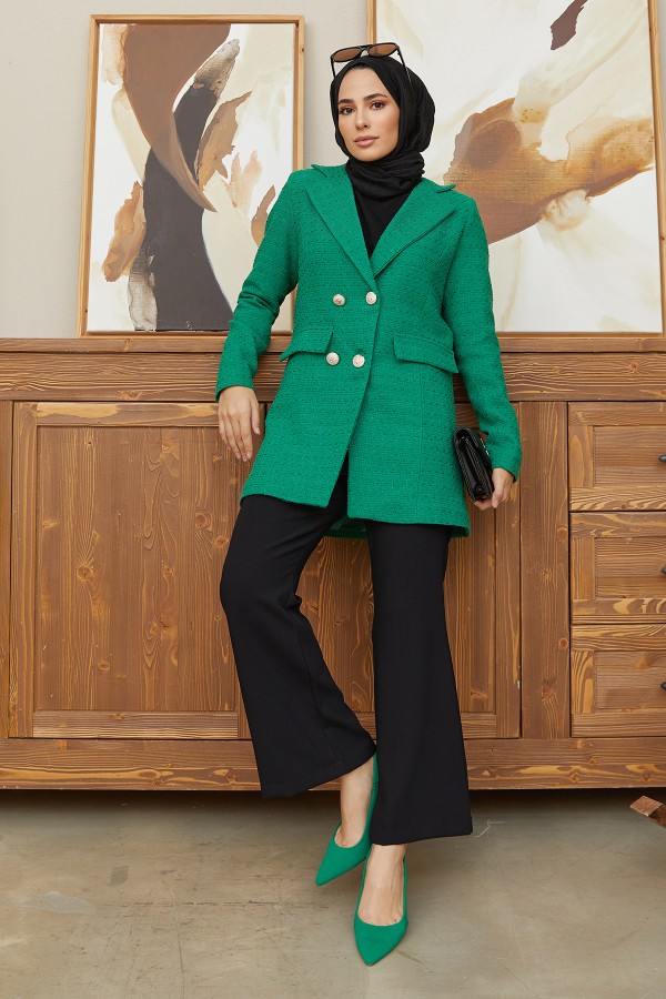 Nora Tüvit Ceket - Zümrüt