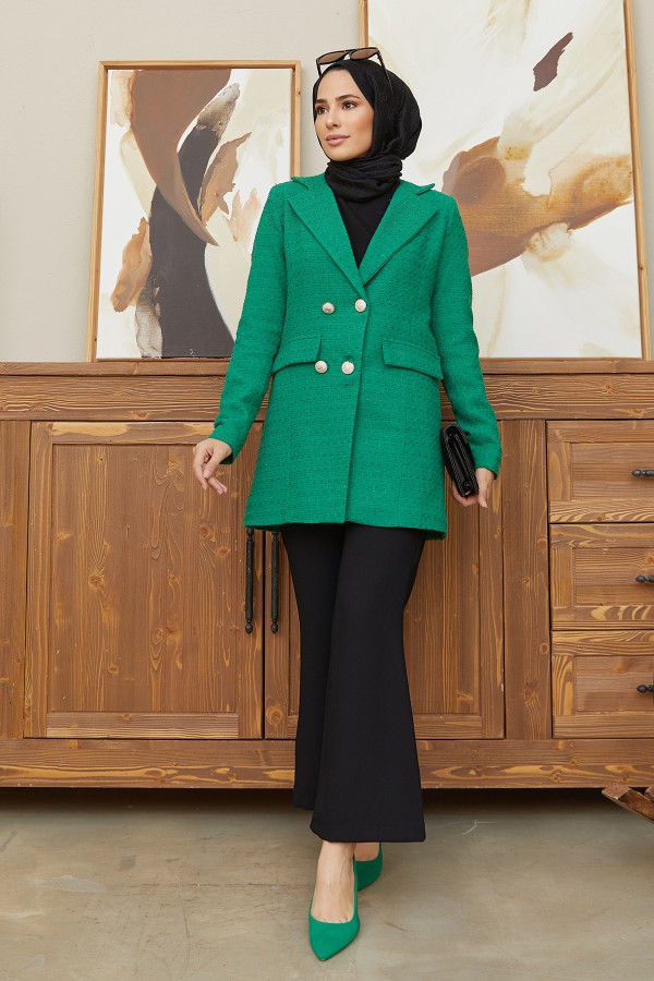 Nora Tüvit Ceket - Zümrüt