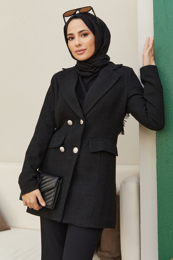 Nora Tüvit Ceket - Siyah