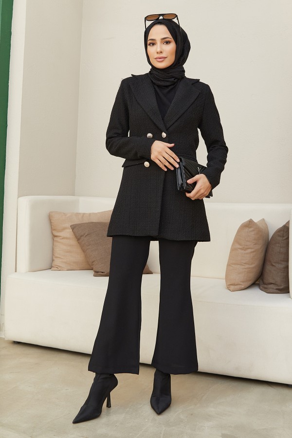 Nora Tüvit Ceket - Siyah