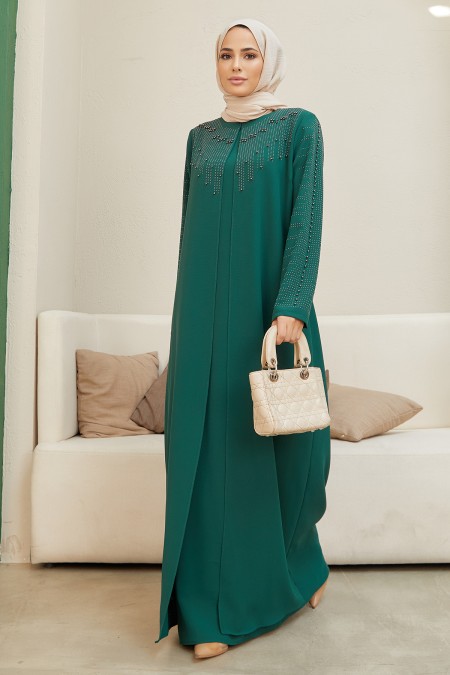Plus Size Serra Evening Dress - Emerald