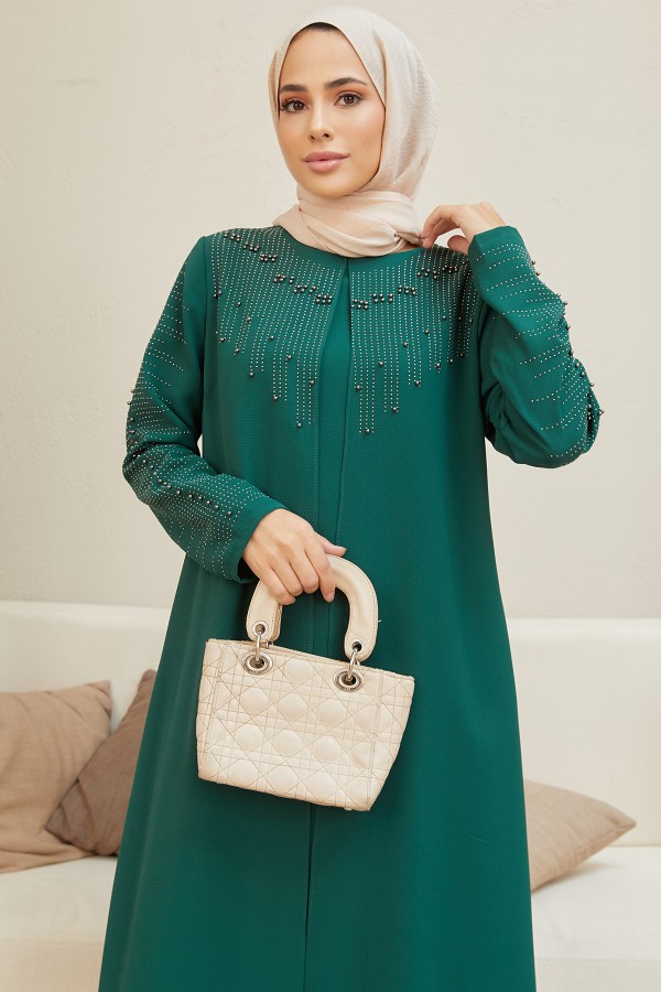 Büyük Beden Serra Abiye - Zümrüt