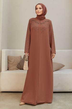 Plus Size Serra Evening Dress - Camel