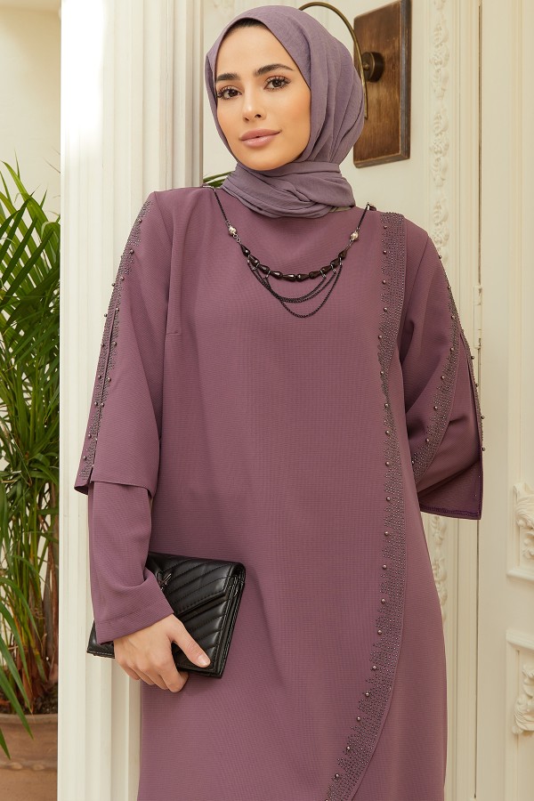 Hürrem Büyük Beden Abiye - Leylak