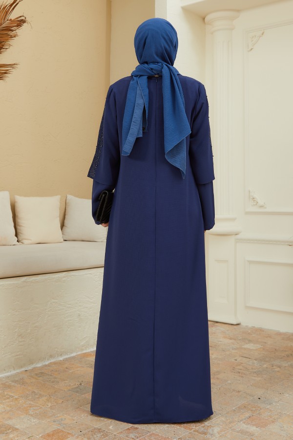 Hürrem Büyük Beden Abiye - İndigo
