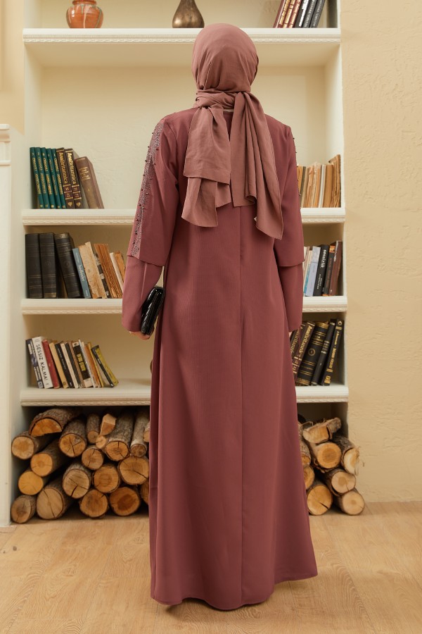 Hürrem Büyük Beden Abiye - Gül Kurusu