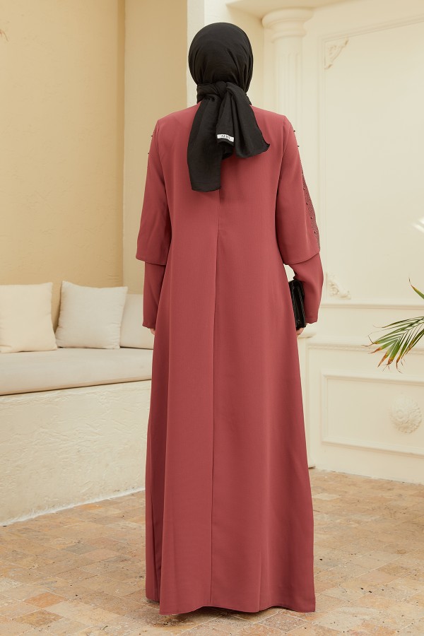 Hürrem Büyük Beden Abiye - Açık Gül Kurusu