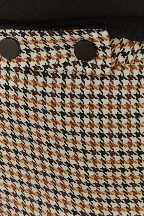 Kazayağı Desenli Pantolon - Kiremit