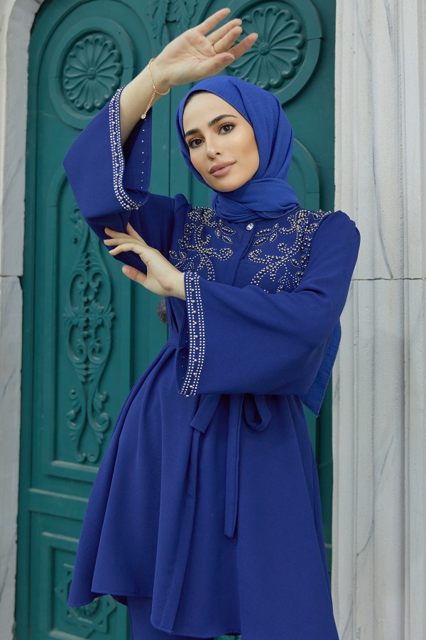 Mona Tunik Pantolon Takım - İndigo