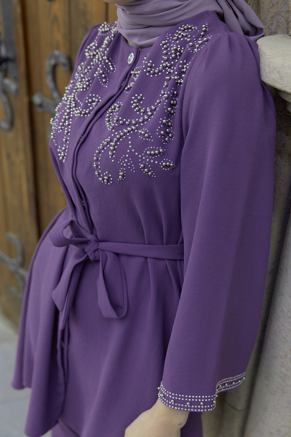 Mona Tunik Pantolon Takım - Leylak