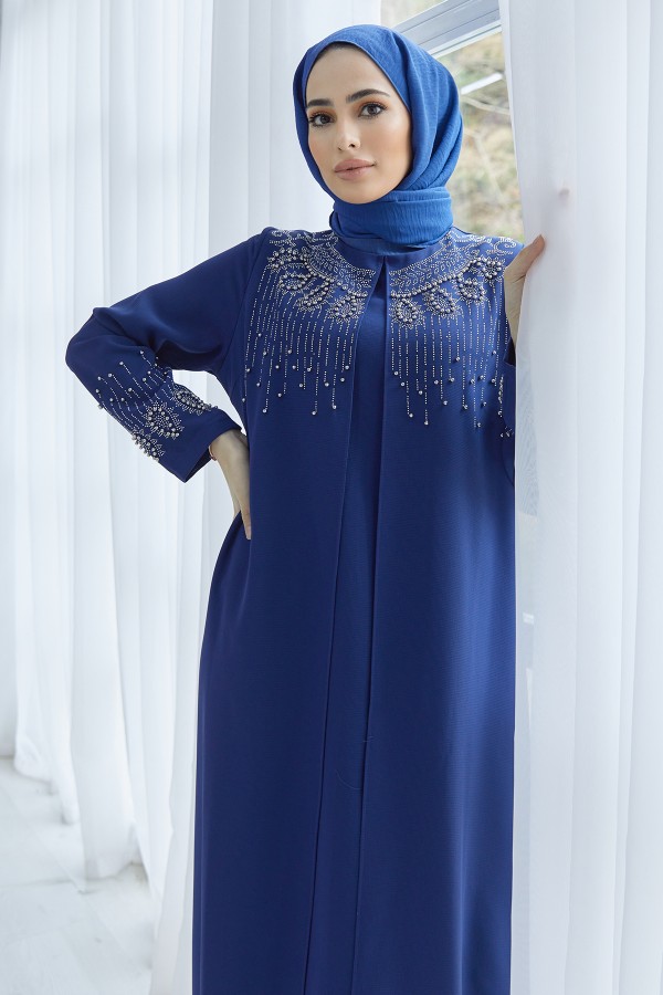 Lina Büyük Beden Abiye - İndigo