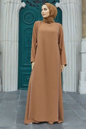 Tie Back Dress - Camel