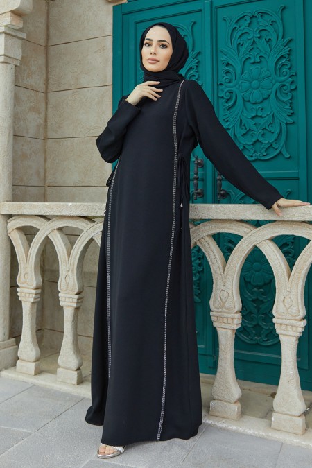 Tie Back Dress - Black