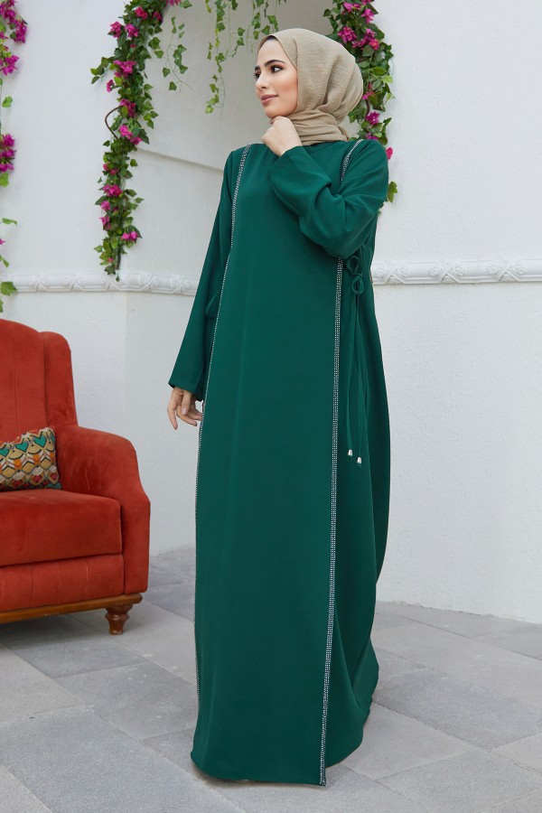 Tie Back Dress - Emerald