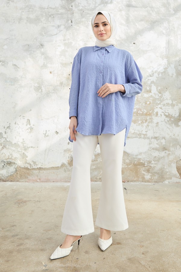 İspanyol Paça Pantolon - Ekru