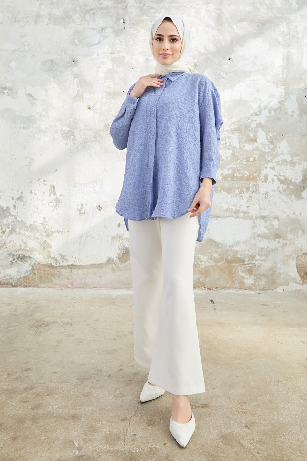 İspanyol Paça Pantolon - Ekru