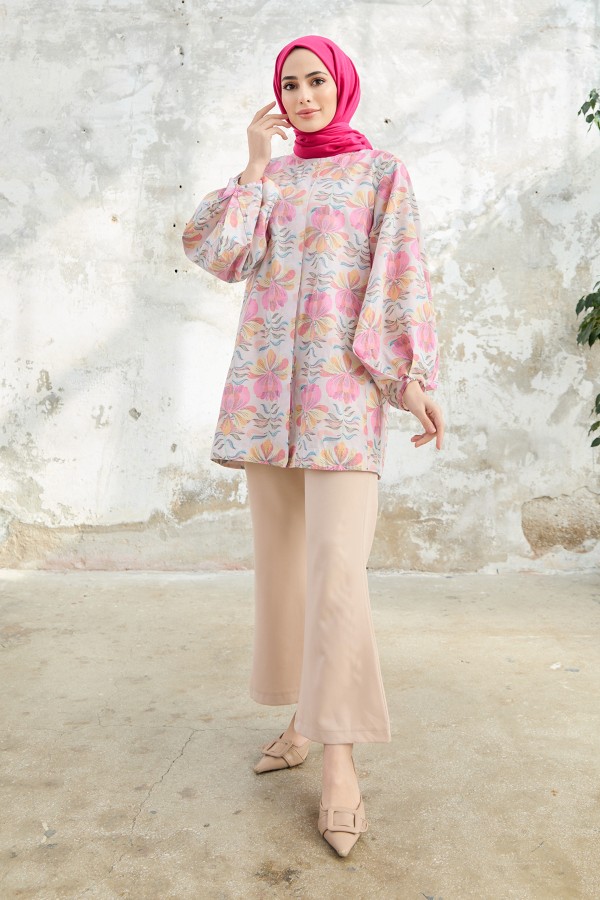 İspanyol Paça Pantolon - Bej