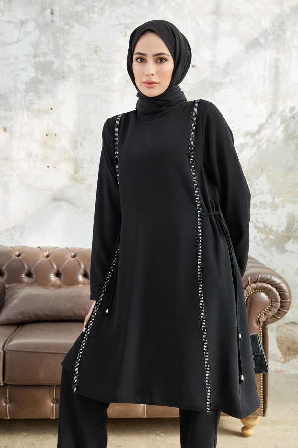 Yandan Bağlamalı Takım - Siyah