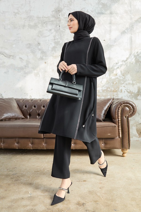 Yandan Bağlamalı Takım - Siyah