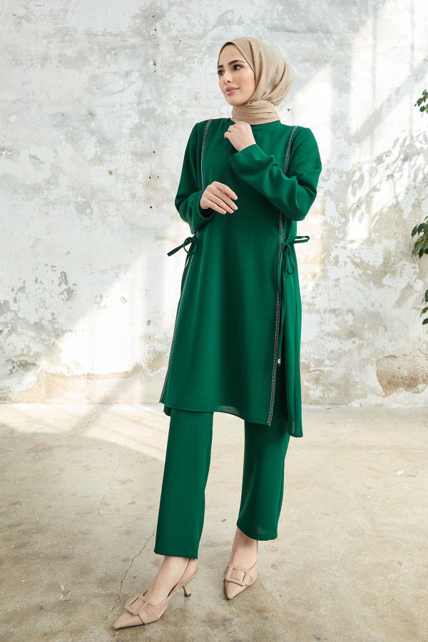 Tie-Up Suit - Emerald