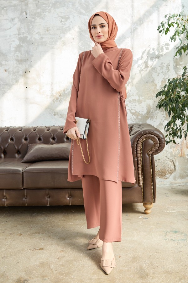 Side Tie Set - Camel