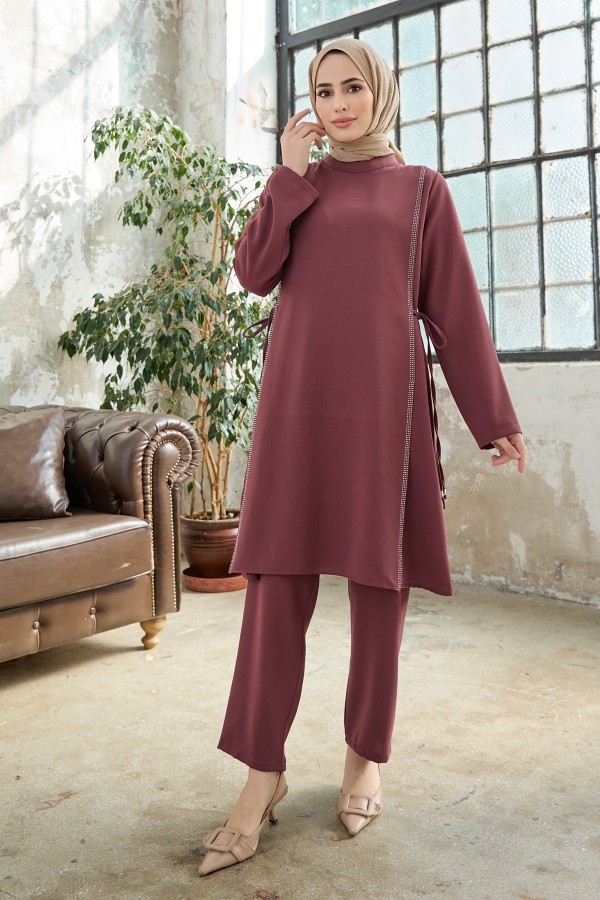 Tie Side Set - Dried Rose