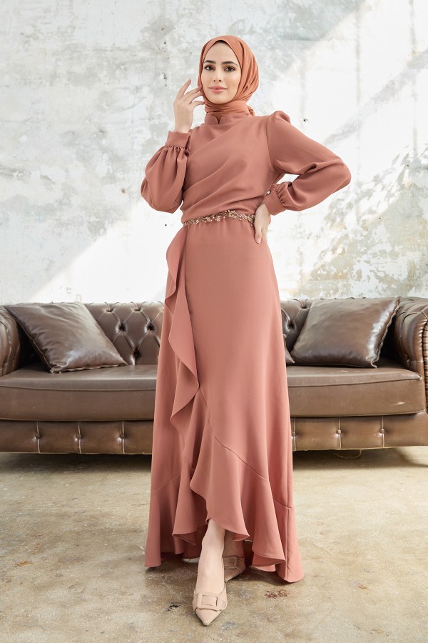 Evening Dress - Camel