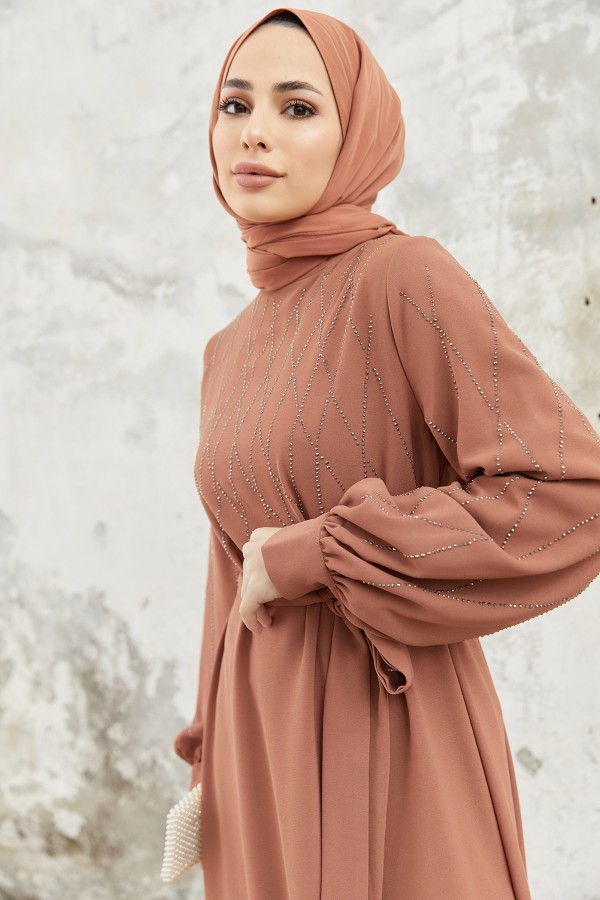 Pera Stone Dress - Camel