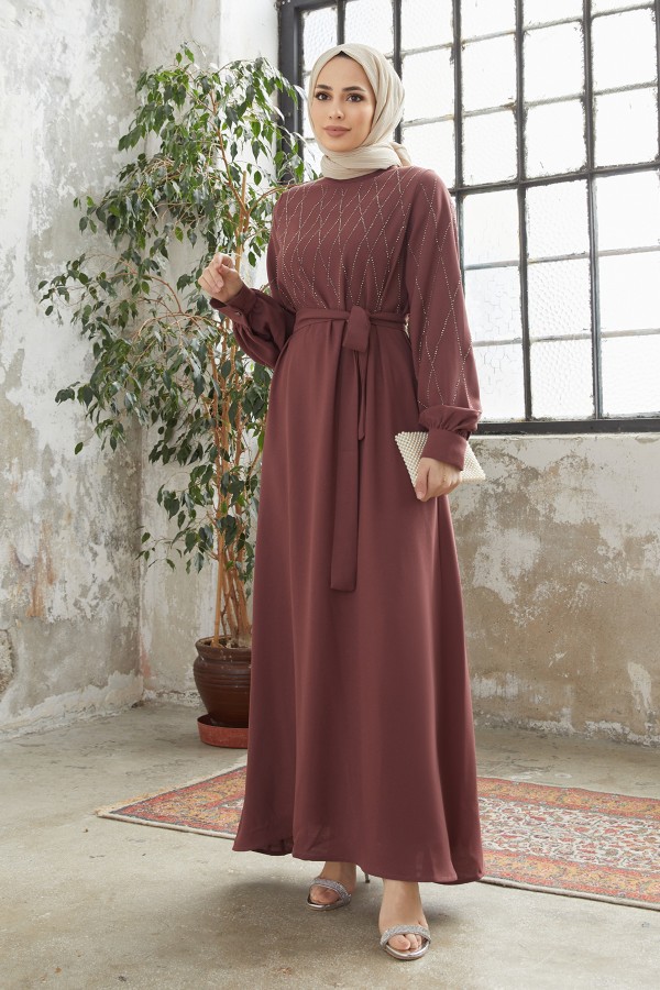 Pera Stone Dress - Dried Rose