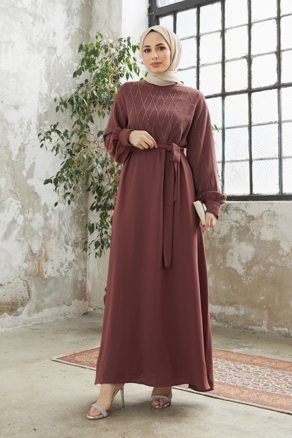 Pera Stone Dress - Dried Rose