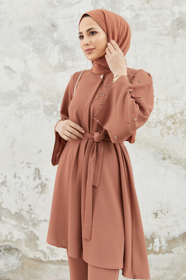 Rina Tunic Pants Set - Camel