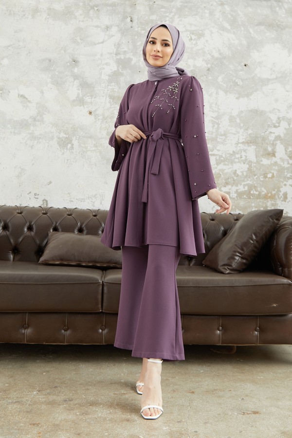Rina Tunic Pants Set - Lilac Rina Tunic Pants Set - Lilac
