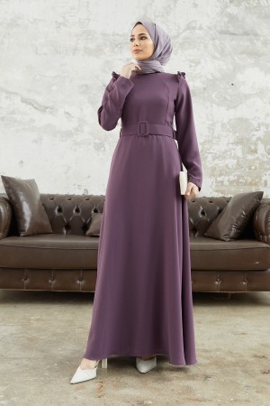 Belted Dress - Lilac