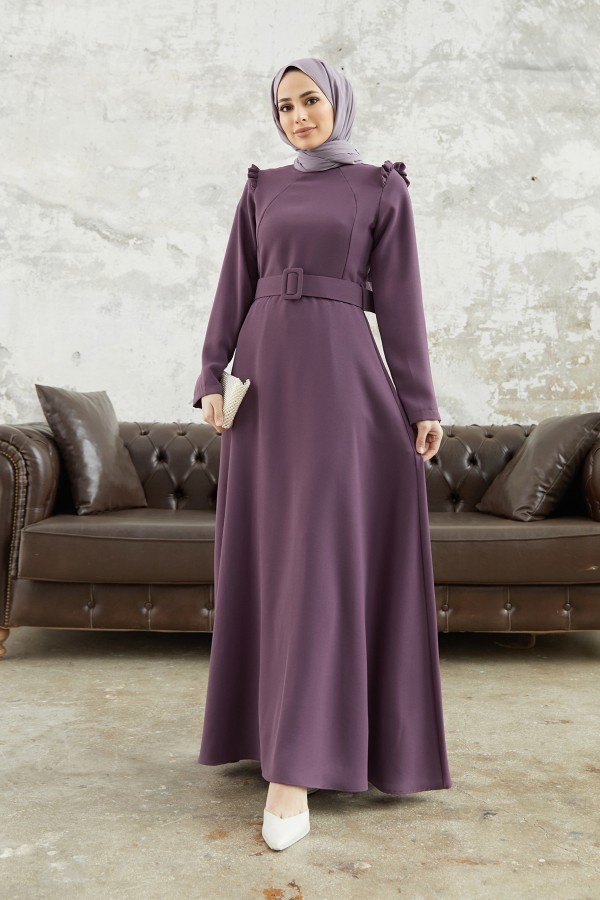 Belted Dress - Lilac