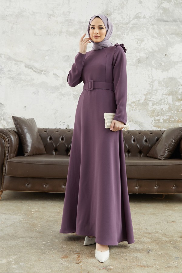 Belted Dress - Lilac
