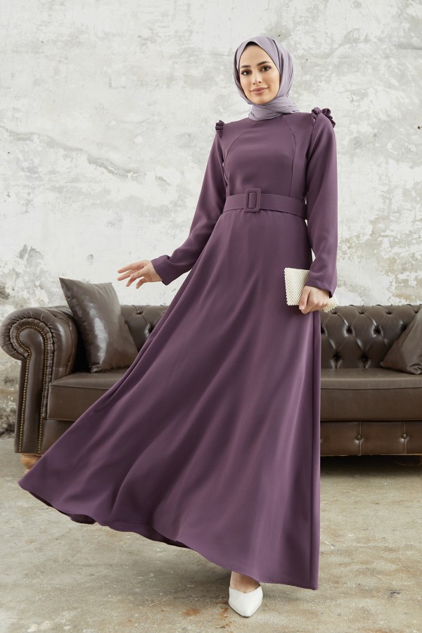 Belted Dress - Lilac