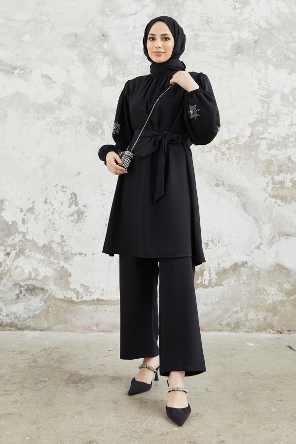 Mila Kuşaklı Takım - Siyah