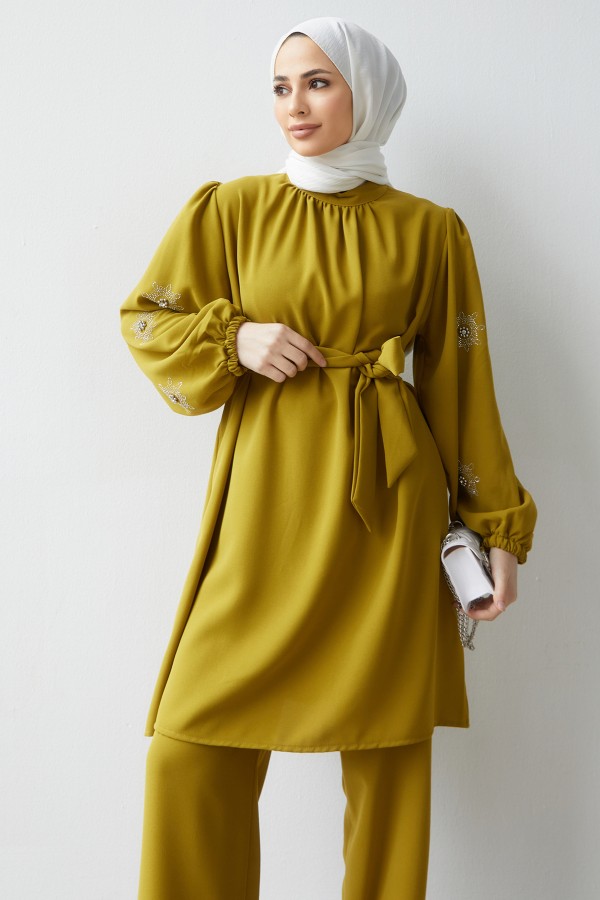 Mila Kuşaklı Takım - Yağ Yeşili