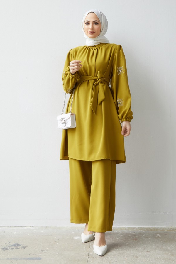 Mila Kuşaklı Takım - Yağ Yeşili