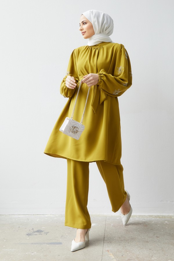 Mila Kuşaklı Takım - Yağ Yeşili