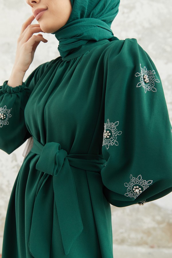 Mila Belted Suit - Emerald