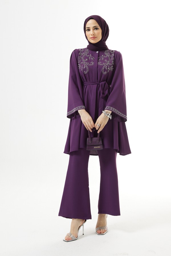 Mona Tunik Pantolon Takım - Mor