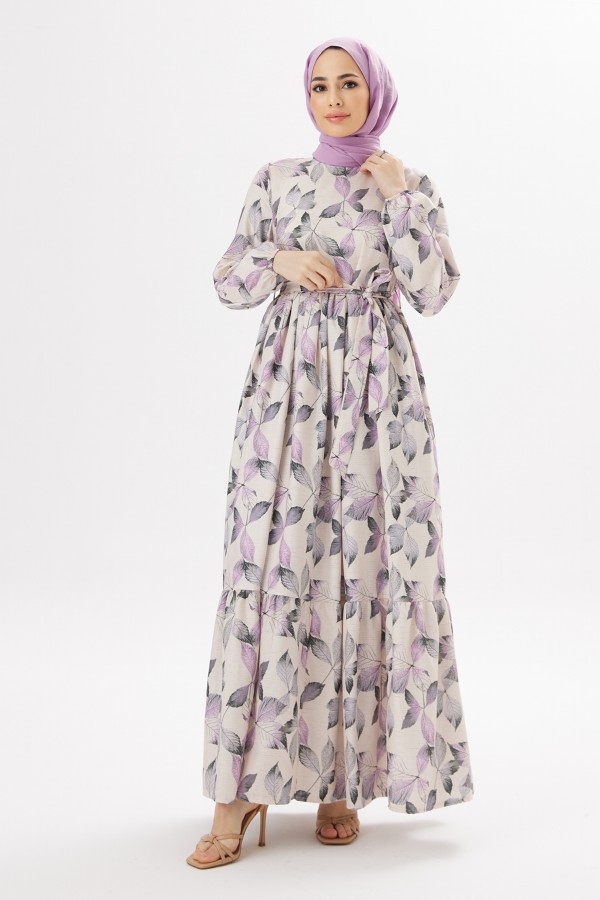 Dora Keten Elbise - Leylak