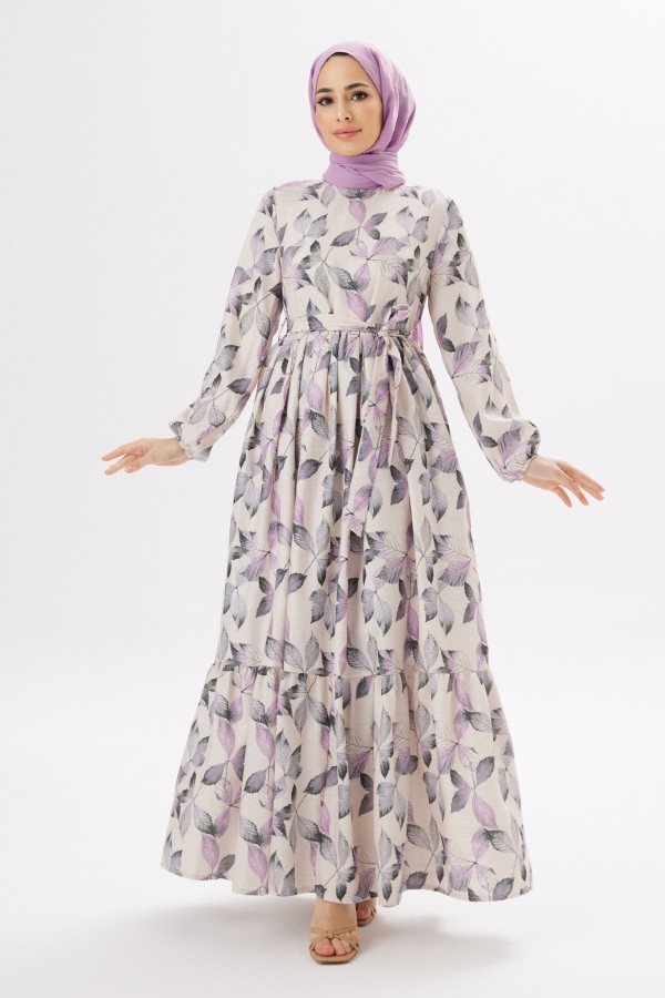 Dora Keten Elbise - Leylak