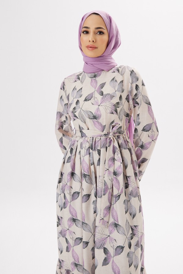 Dora Keten Elbise - Leylak