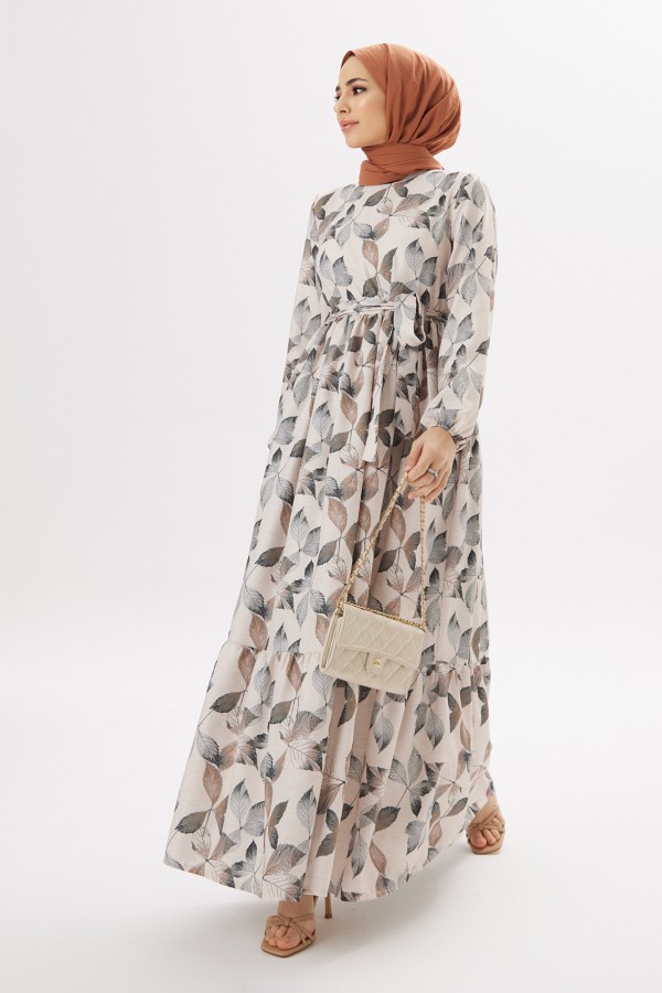 Dora Keten Elbise - Kahve