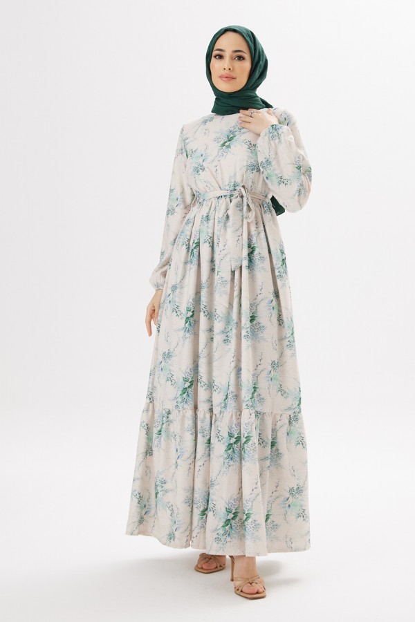 Flora Linen Dress - Emerald Flora Linen Dress - Emerald
