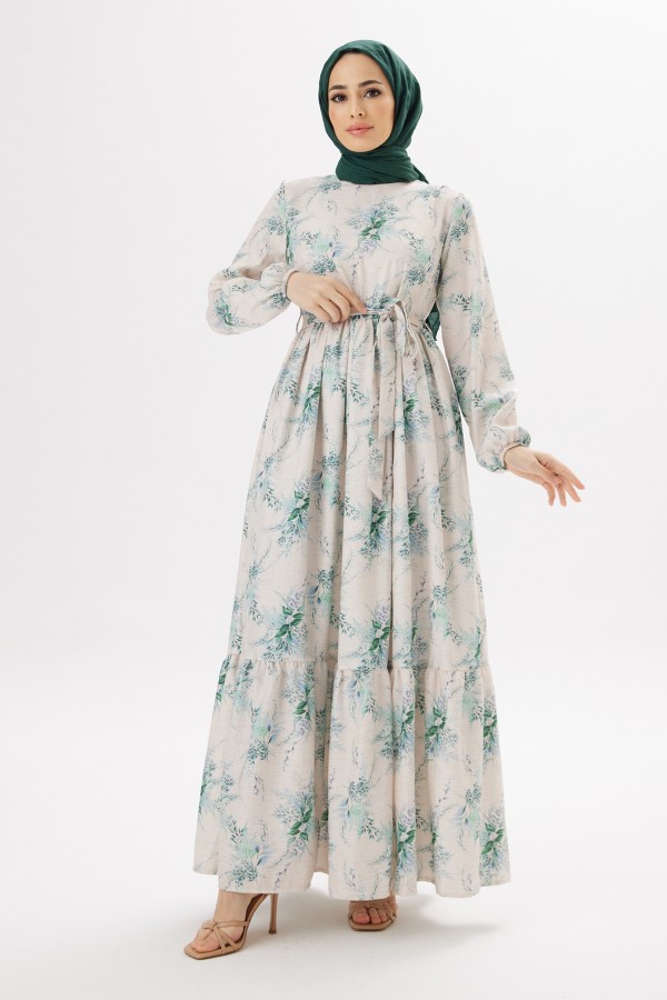 Flora Linen Dress - Emerald Flora Linen Dress - Emerald