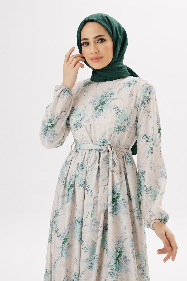 Flora Linen Dress - Emerald Flora Linen Dress - Emerald